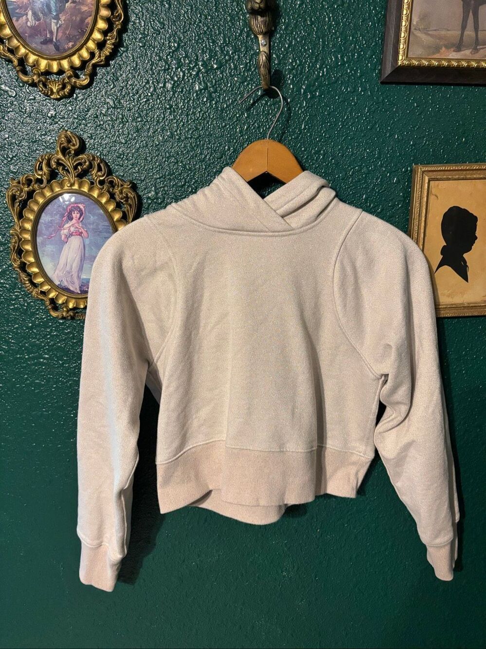 Lululemon Tan Gold Flecked Cropped Hoodie Size 2